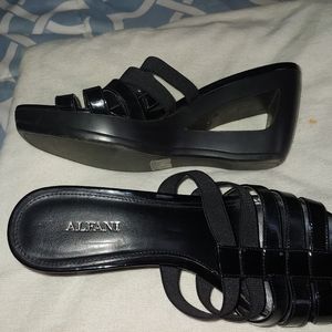 Patten leather Alfani size 8 ladies sandle New